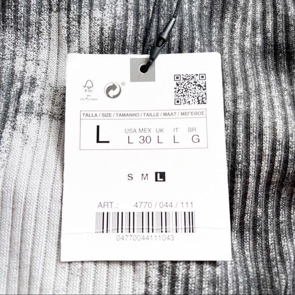 NWT Zara Tie Dye Ribbed Bodycon Halter Midi Dress - Picture 3 of 9